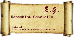 Rosenblat Gabriella névjegykártya