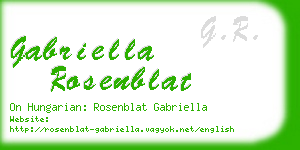 gabriella rosenblat business card